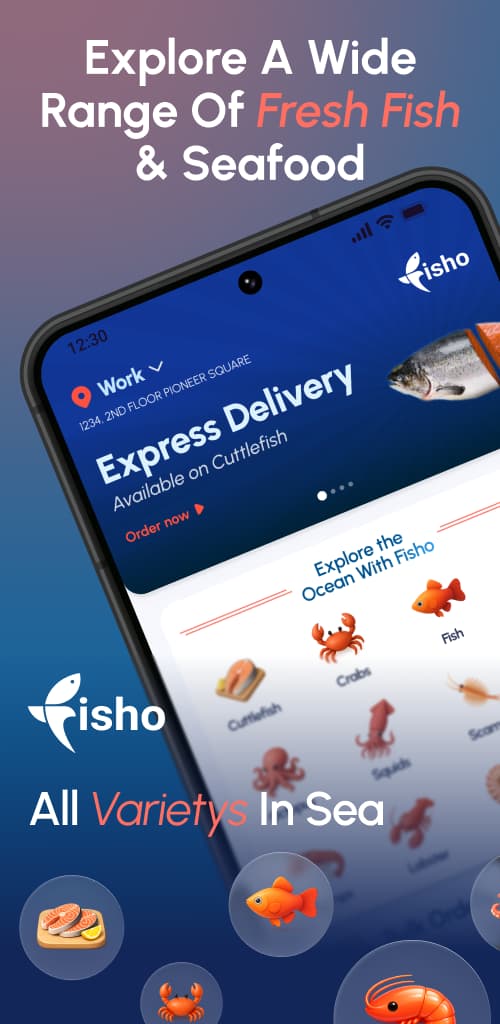 Fisho.ae ordering app home screen
